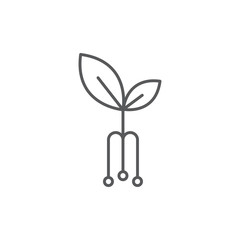 Growing plants technology concept vector icon illustration design isolated on white