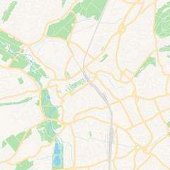 Fulda, Germany printable map