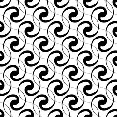 Black patterns on white background. Seamless pattern. Abstract vector.