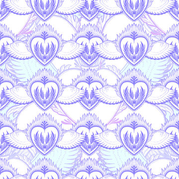 Pattern graphic illustration Beautiful holy heart with mystic and occult symbols. Esoteric boho style.