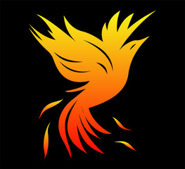 Obraz premium Phoenix, firebird logo, emblem