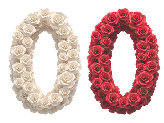 Red and White roses font.