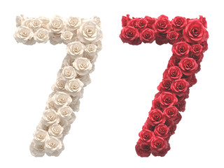 Red and White roses font.