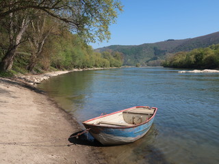 Boot im Rhein 