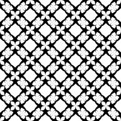 Black patterns on white background. Seamless pattern. Abstract vector.