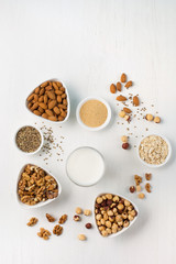 Vegan nut milk and ingredients