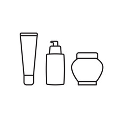 cosmetic product icons- vector illustration