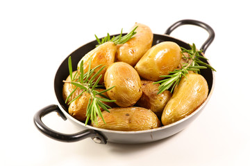 grilled potato and rosemary