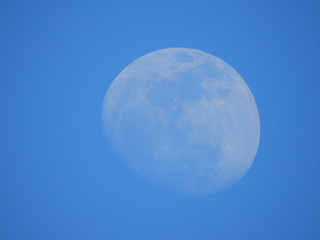 moon on blue sky background