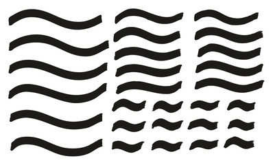 Tagging Marker Medium Wavy Lines High Detail Abstract Vector Background Set 127