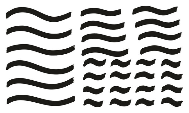 Tagging Marker Medium Wavy Lines High Detail Abstract Vector Background Set 125