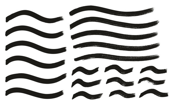 Tagging Marker Medium Wavy Lines High Detail Abstract Vector Background Set 121