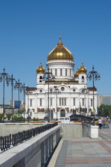 Fototapeta na wymiar Moscow, Russia - June 15, 2018: Cathedral of Christ the Saviour on a Sunny summer day