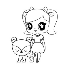 cute little doll with porcupine animal