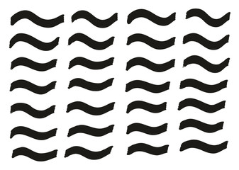Tagging Marker Medium Wavy Lines High Detail Abstract Vector Background Set 53