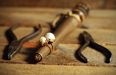Jeweler's ring and tools