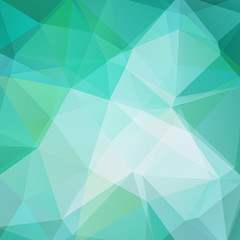 Background made of green, blue triangles. Square composition with geometric shapes. Eps 10