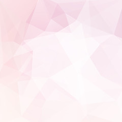 Geometric pattern, polygon triangles vector background in pastel pink tone. Illustration pattern