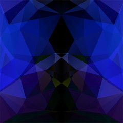 Abstract mosaic background. Triangle geometric background. Design elements. Vector illustration. Black, blue colors.