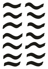 Tagging Marker Medium Wavy Lines High Detail Abstract Vector Background Set 10