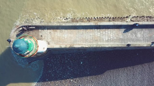 lighthouse from birdview - Normandy France 