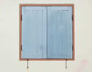 old wood window on wall