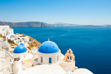 Fototapeta na wymiar Santorini island, Greece. Famous travel destination