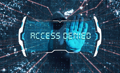 Internet crime concept. Hacker working on a code on dark digital background