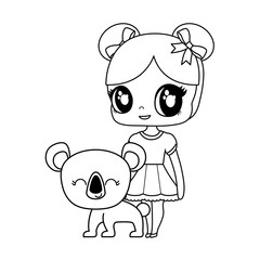 cute little doll with koala animal