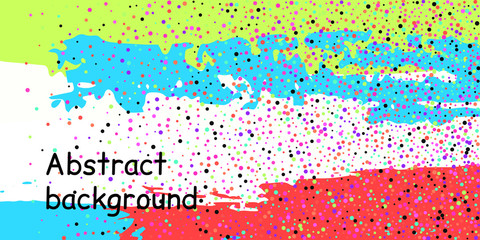 Fototapeta premium Confetti dots on a striped background