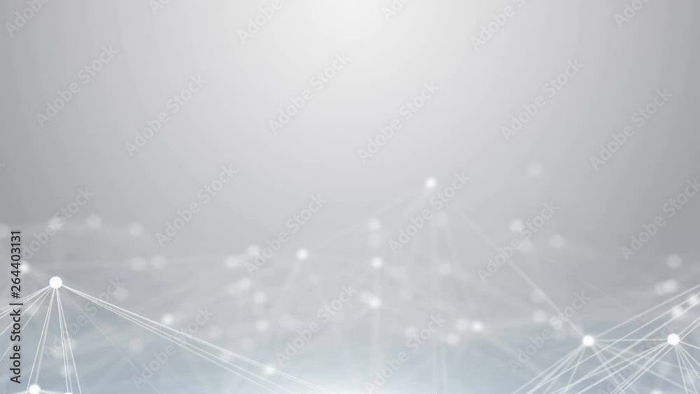 Wall mural connected white lines and dots network uhd seamless loop