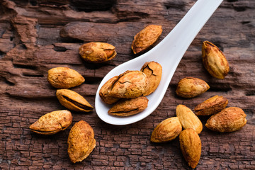 Almonds on old wood