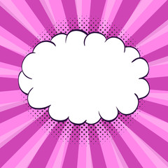 Comics cartoon speech bubble. Pop Art vintage vector illustration