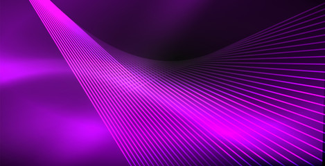 Neon color abstract lines