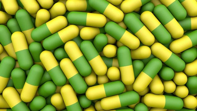 Dynamic drug tramadol alpha illustration 3d render