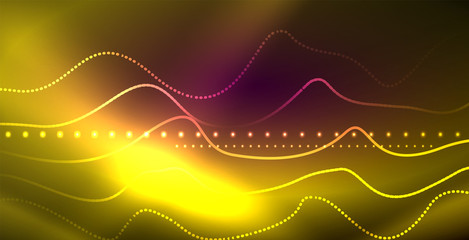 Neon lines shiny glowing background