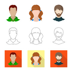 Vector illustration of professional and photo sign. Collection of professional and profile stock symbol for web.