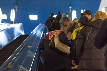 escalator to metro station