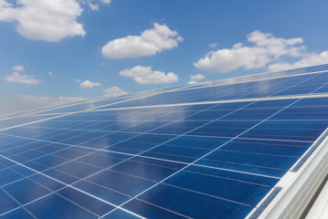 Solar panel, alternative electricity source - concept of sustainable resources, And this is a new system that can generate electricity more than the original, This's the sun tracking systems