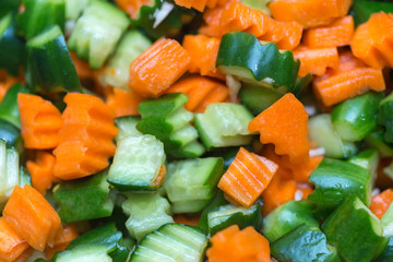 fresh carrot and cucumber salad