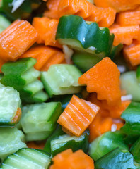 fresh carrot and cucumber salad
