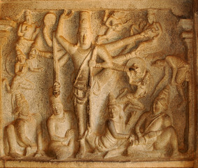 Hindu old temple, Mahabalipuram, Tamil Nadu, India