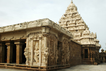 Hindu temple in Kanchipuram, Tamil Nadu, India