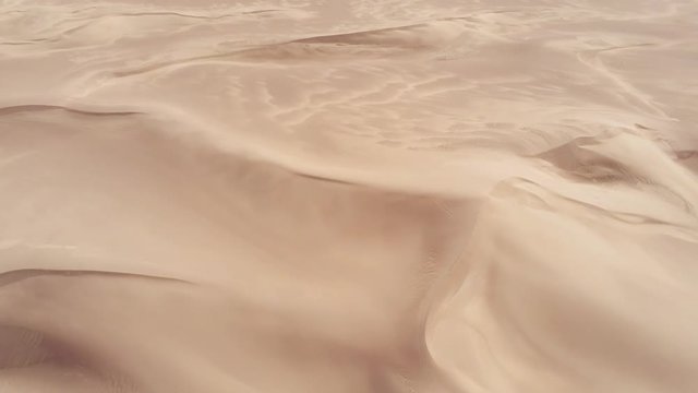 Amazing sand formations in the dunes - view from above - aerial photography