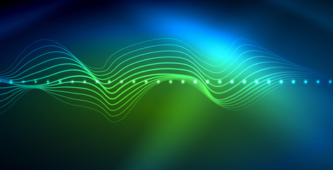 Neon wave background