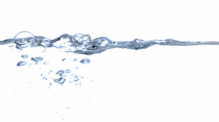 wasser wasserkante oberfläche welle unterwasser blase klar trinken frisch flüssig strömend reinheit  durchsichtig sauber nass blau hintergrund abstrakt kalt meer 