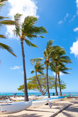 〈ハワイ〉ワイキキの風景