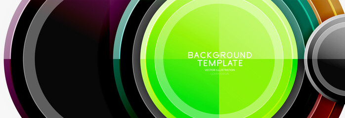 Colorful glossy circles background