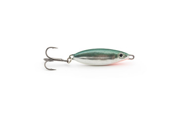 Fishing spoon-bait with a threefold hook