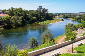 Fototapeta premium View from the Barcelos city with Cavado river in Portugal